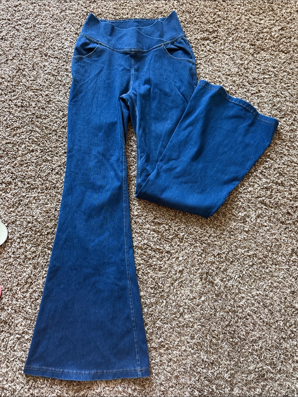 Dark Blue Flare Denim Pants